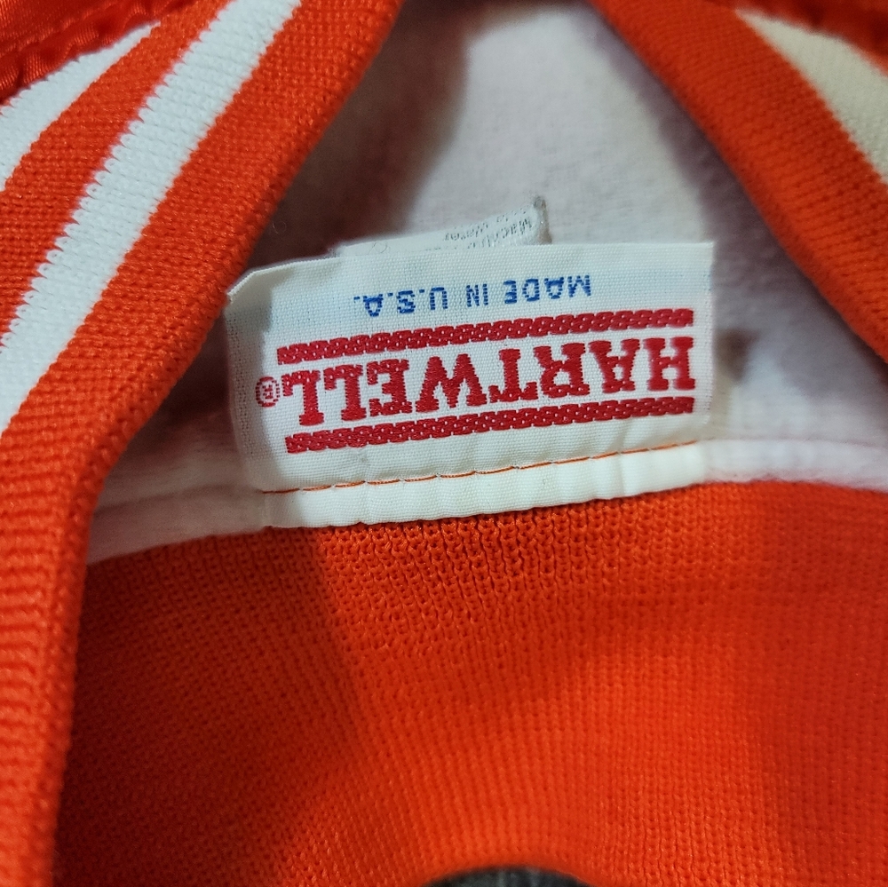 Vintage Home Depot Satin Varsity Jacket Men’s L Made in USA Orange Hartwell 90's - Picture 3 of 9